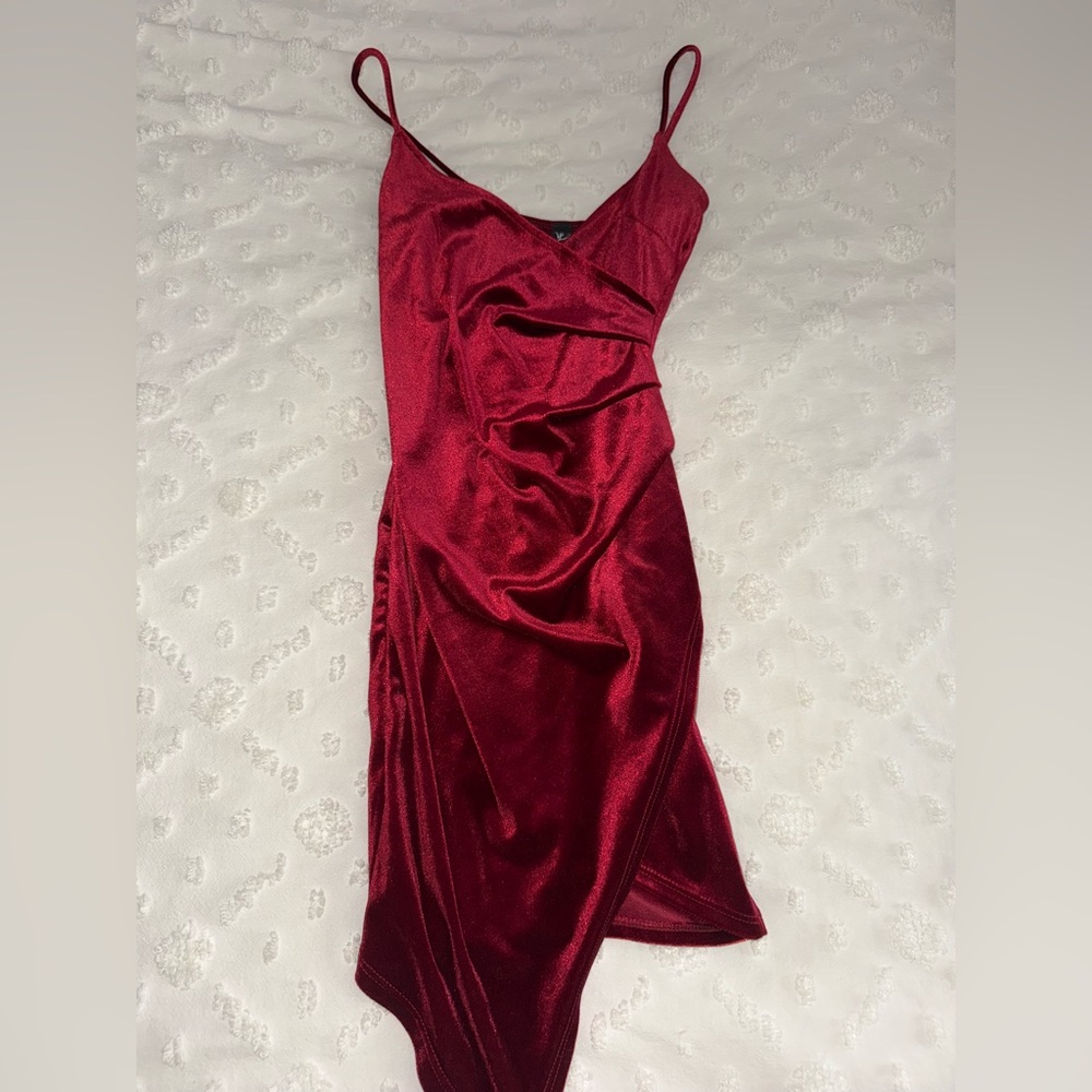 Windsor Burgundy Asymmetrical Dress